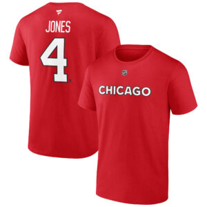 Men's Fanatics Branded Seth Jones Red Chicago Blackhawks Special Edition 2.0 Name & Number T-Shirt