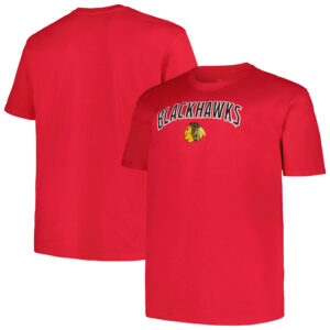 Men's Profile Red Chicago Blackhawks Big & Tall Arch Over Logo T-Shirt