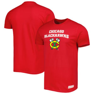 Men's Mitchell & Ness Red Chicago Blackhawks Vintage Logo T-Shirt